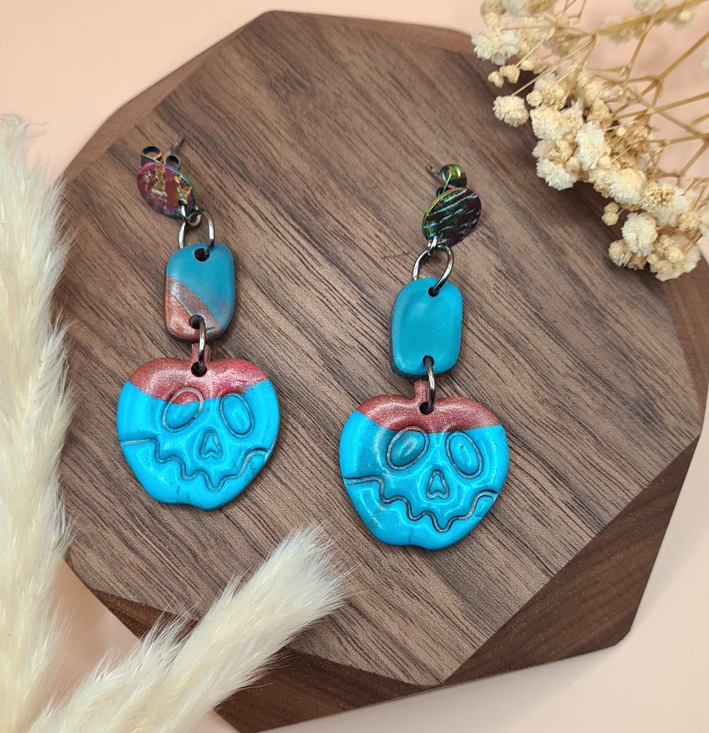 Ohrringe, Totenkopf, Kürbis, Earring, Halloween