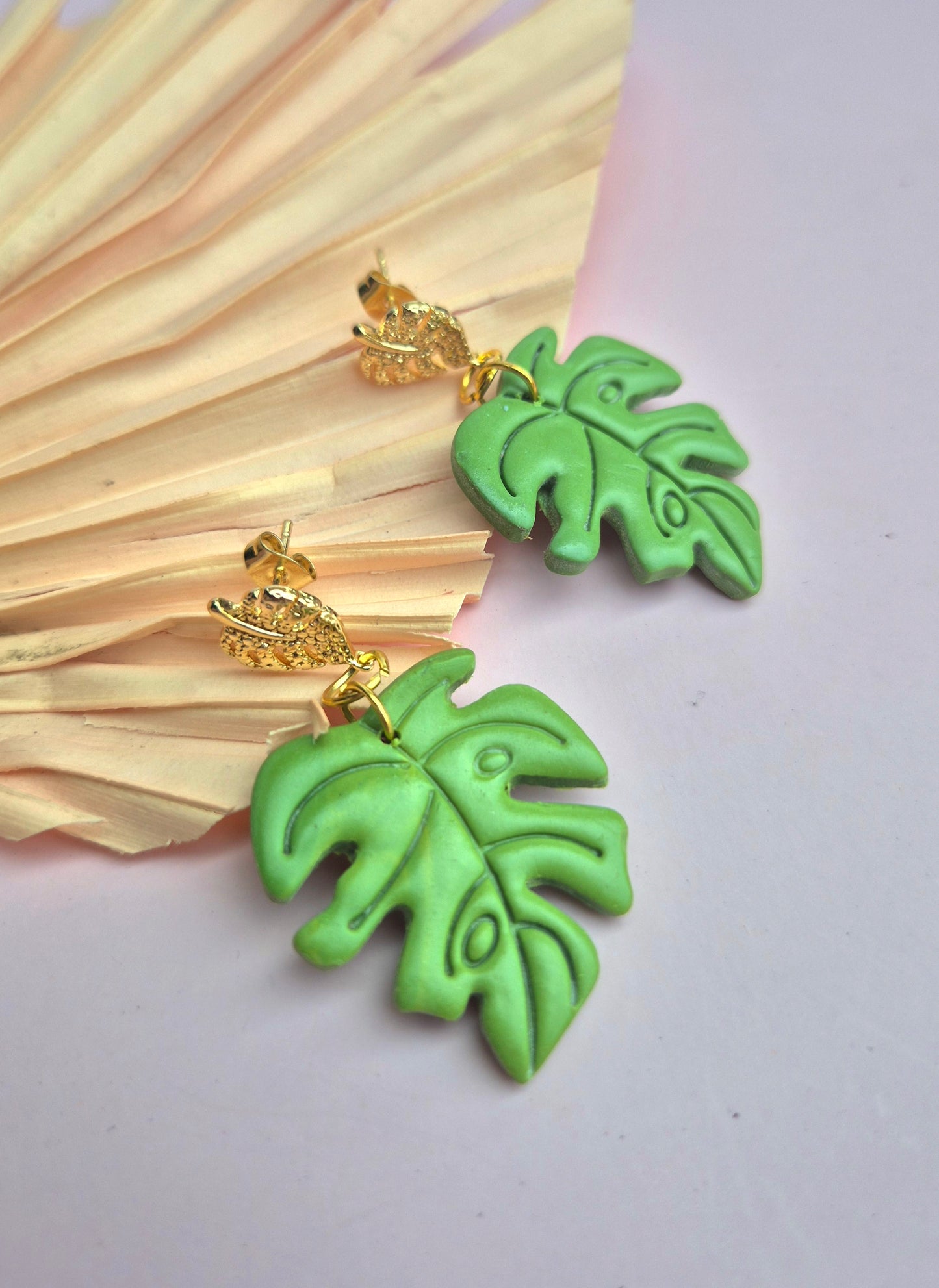 Monstera, Ohrringe, Blatt, Earrings