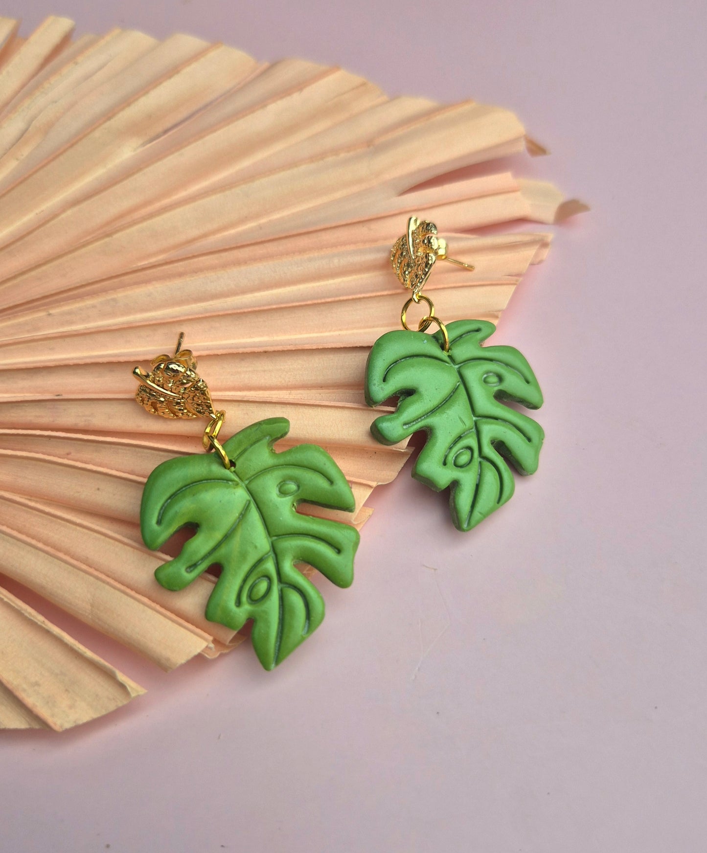 Monstera, Ohrringe, Blatt, Earrings